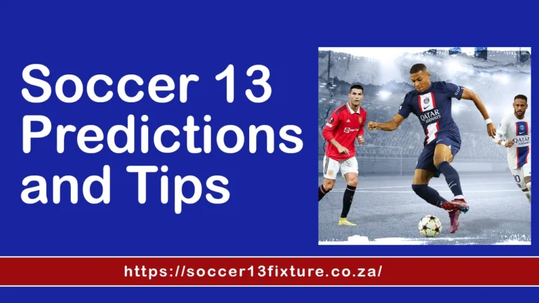 Soccer 13 Predictions