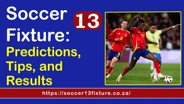 Soccer 13 Fixture Tips